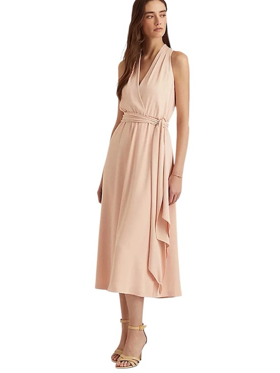 Dresses & Skirts - Lauren Ralph Lauren  Pink Georgette Halter Dress size 8 NWT